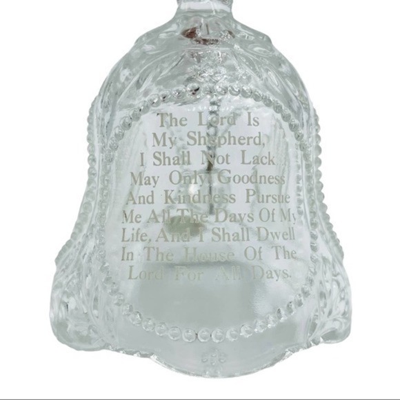Crystal Glass - Bell Prayer Hands | Sz. 5" x 2.5" | Vintage Home Decor - Picture 5 of 10
